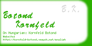 botond kornfeld business card